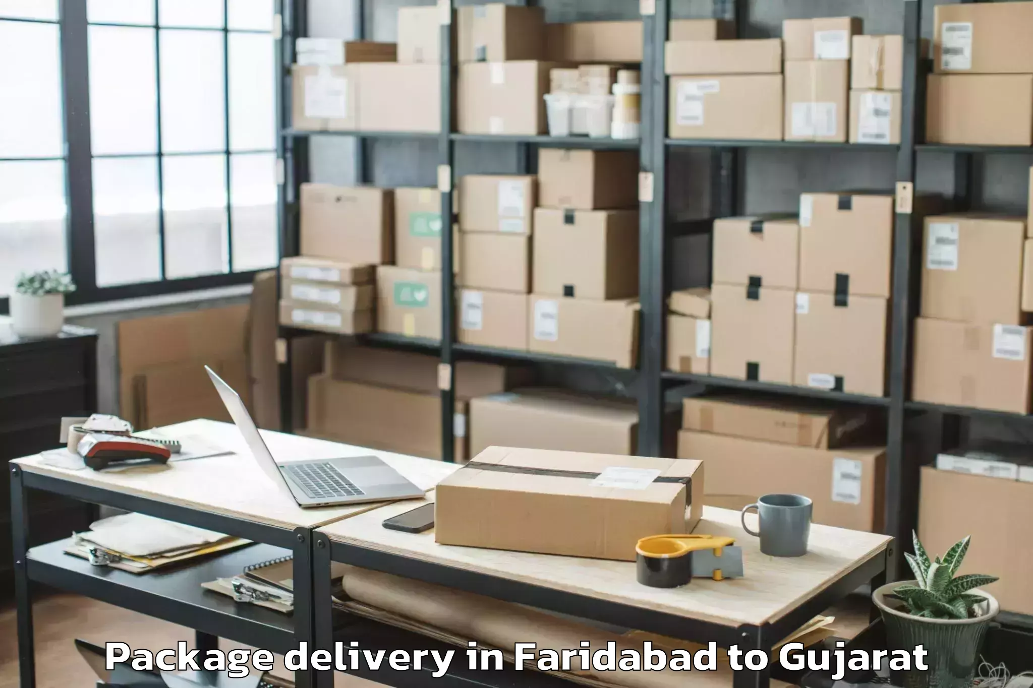 Quality Faridabad to Vanthali Package Delivery